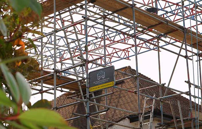 Commercial scaffolding project by MC Scaffolding in London