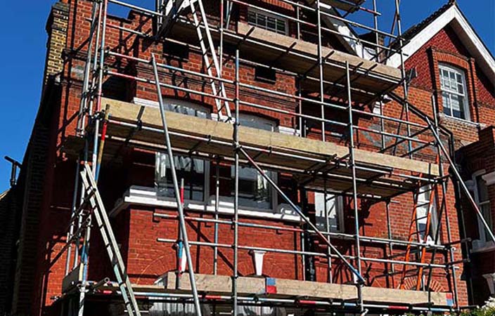 Domestic scaffolding project by MC Scaffolding in London