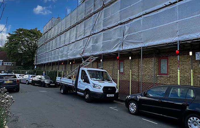 Specialist scaffolding project by MC Scaffolding in London