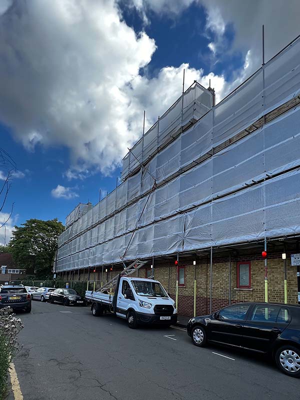 Commercial scaffolding project by MC Scaffolding in London